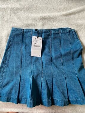 Zara denim Blue Mini Skirt